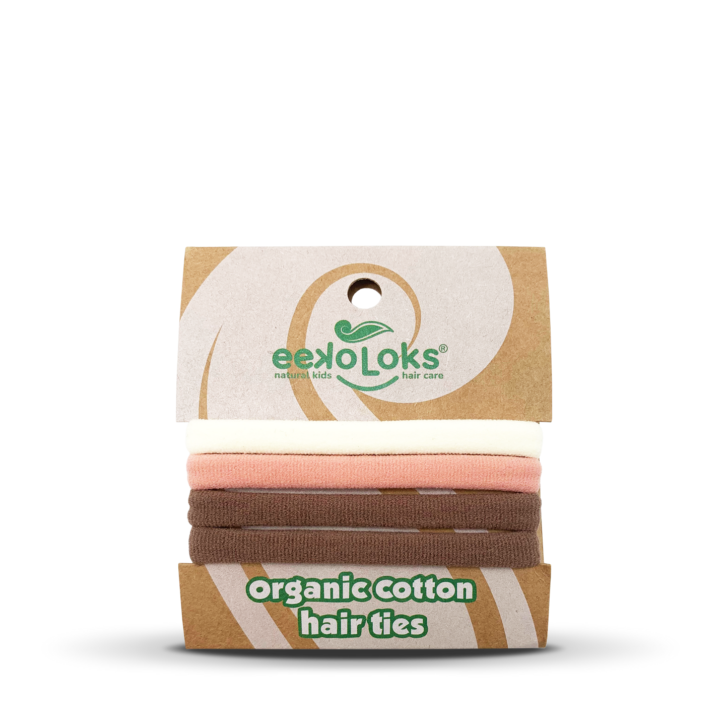 Organic Elastic Set – Eekoloks® Cotton Hair Ties (4-Pack)