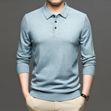 Men's Lapel Knit Pullover Sweater